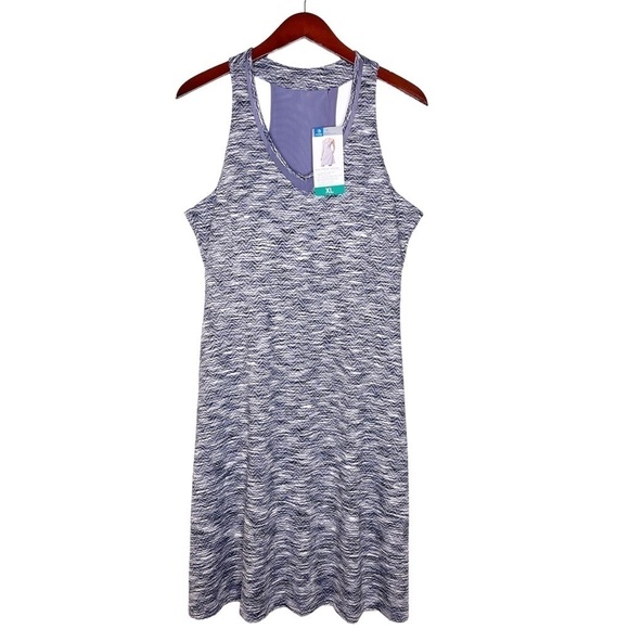 MPG MONDETTO Performance Gear Racer Back Travel Dress Size XL Purple Grey Combo - Picture 2 of 16